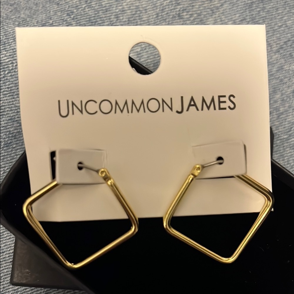 Uncommon James Gold Geometric Hoop Earrings